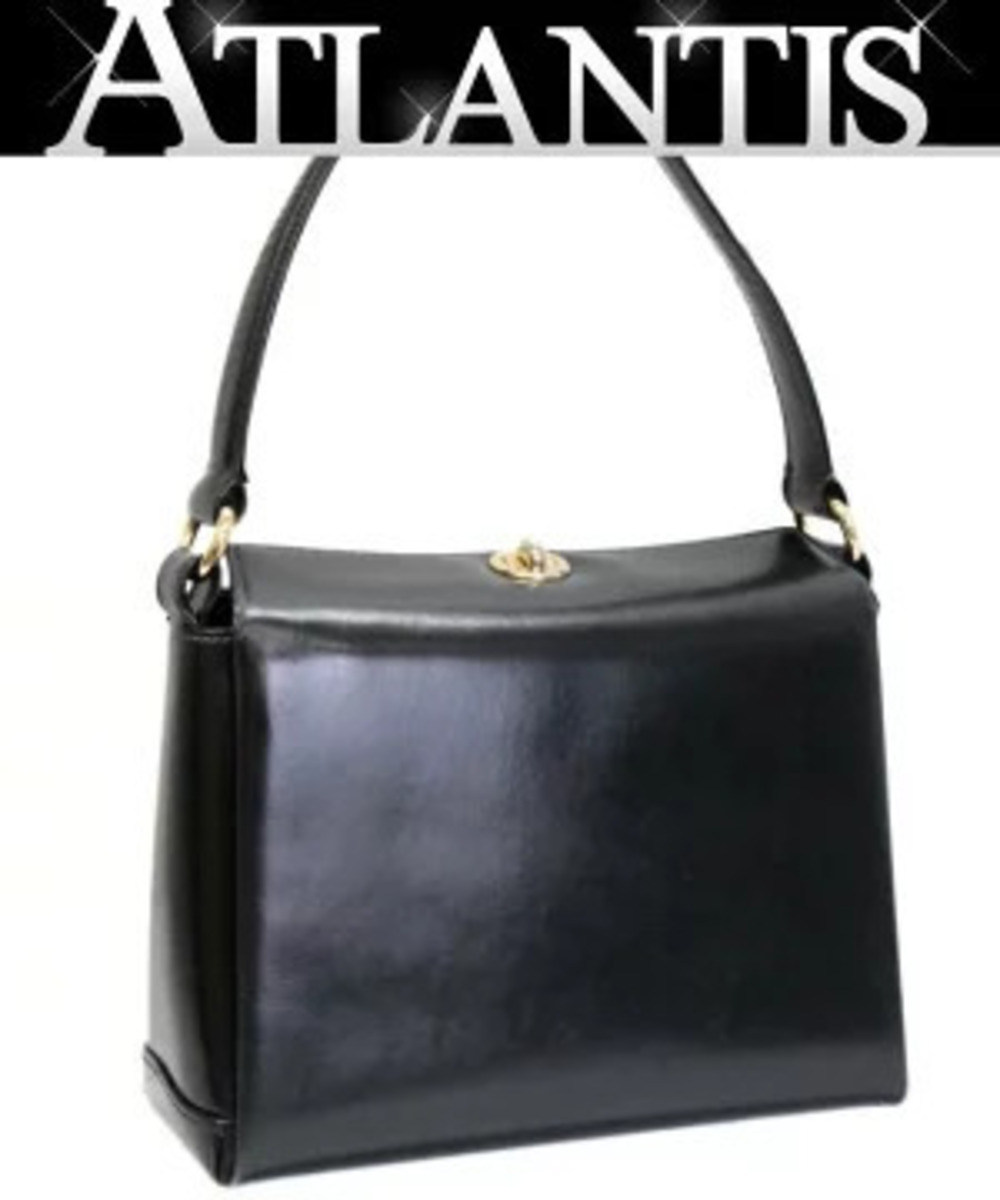 Gucci Turnlock Handbag Leather Black